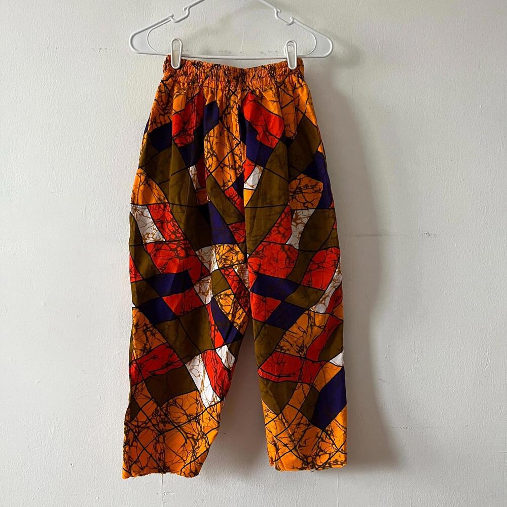 Vintage Handmade Colorful Patchwork Pants with Pockets | Vibrant Boho Festival